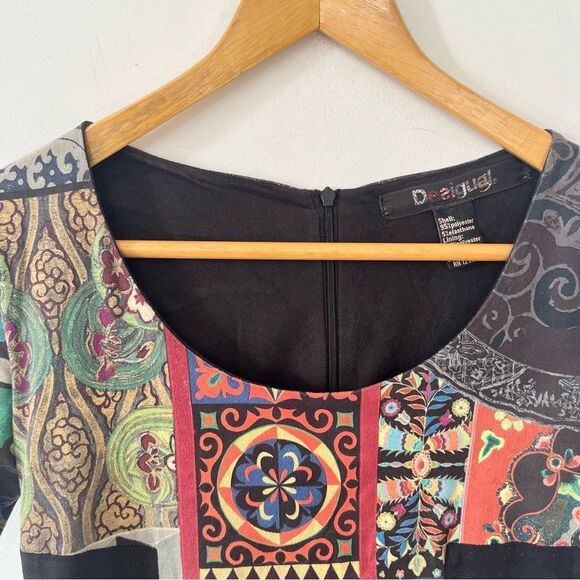 Desigual Multicolor Patchwork Boho Art to Wear Dress - Picture 7 of 10